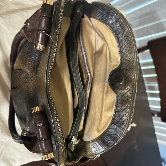 Antonio Malani Snake textured leather handbag/shoulder bag - Picture 8 of 14